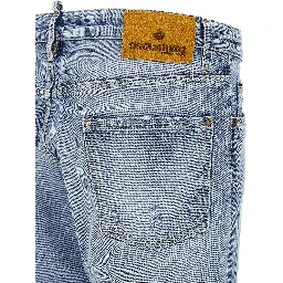 Blue Cotton Skinny Jeans