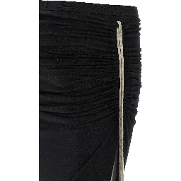 Black Wool Mini Skirt