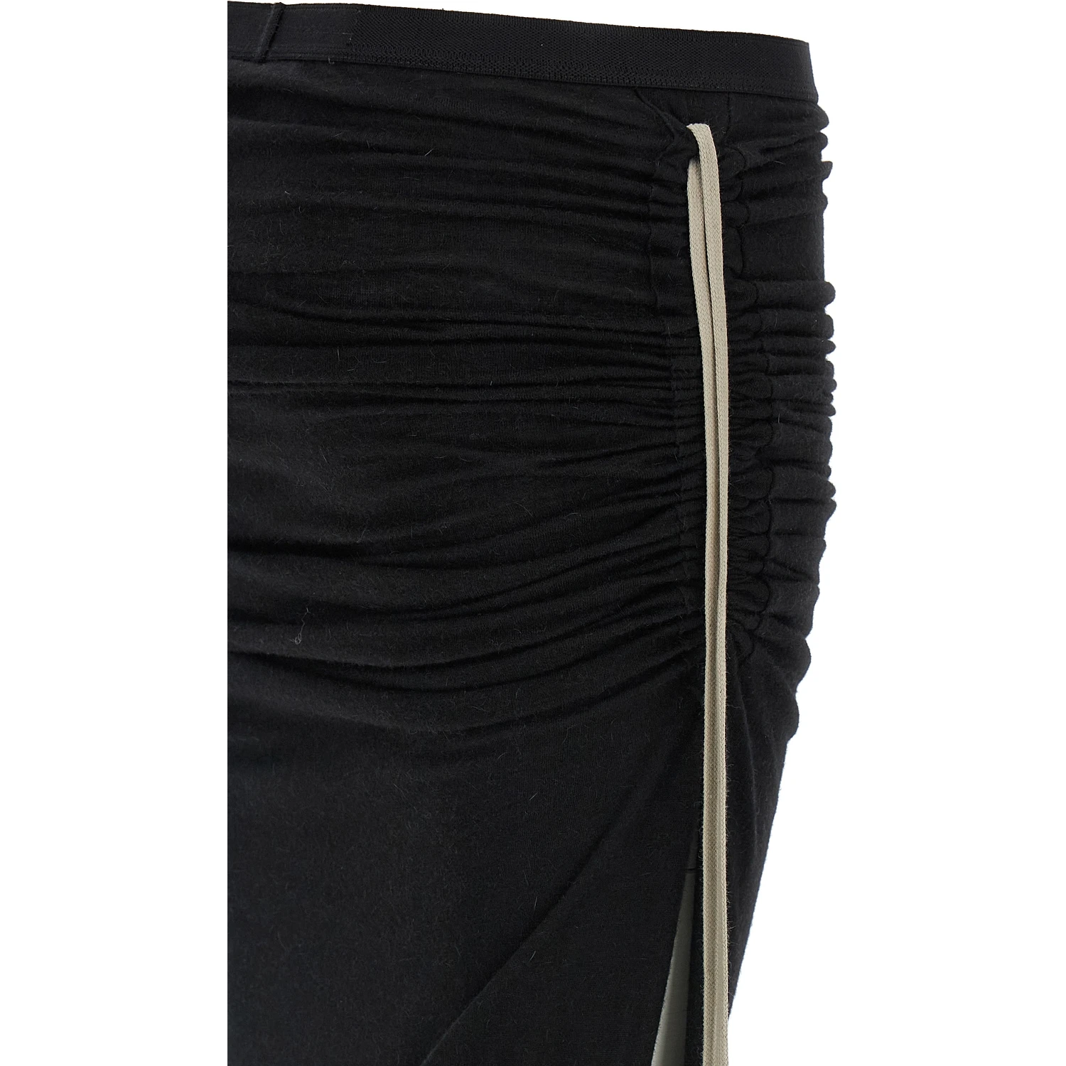 Black Wool Mini Skirt