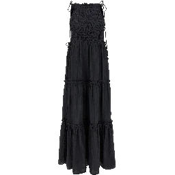 Gray Viscose Long Dress