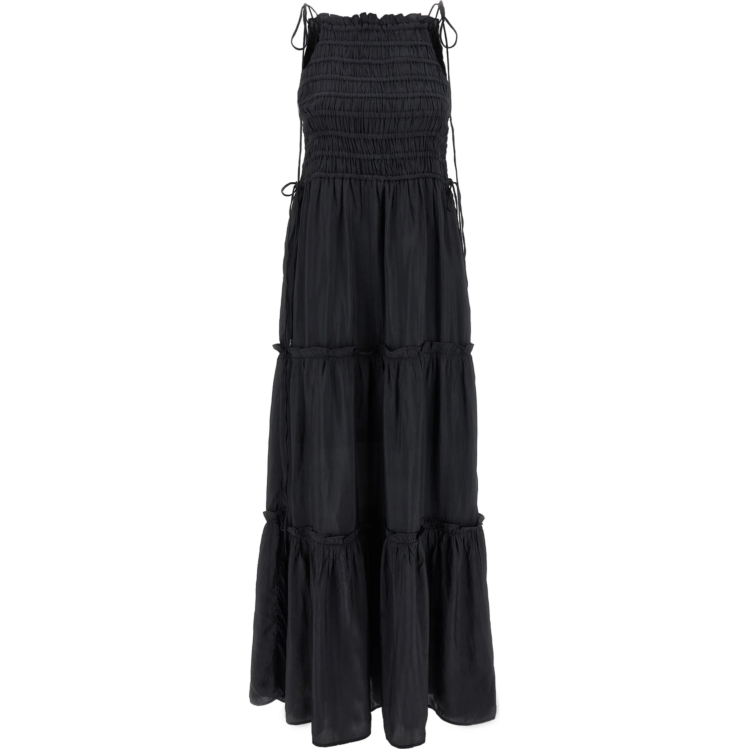 Gray Viscose Long Dress