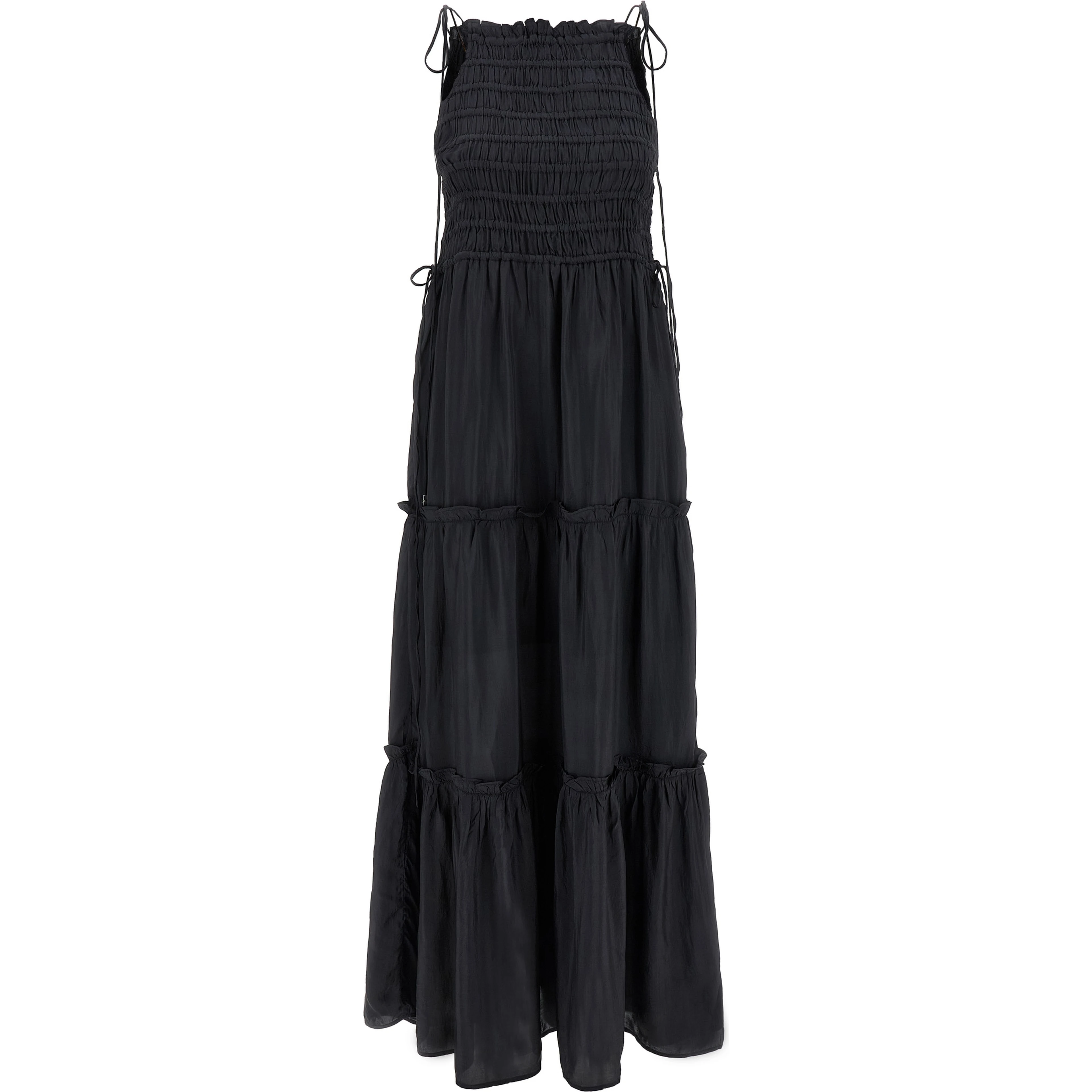 Gray Viscose Long Dress