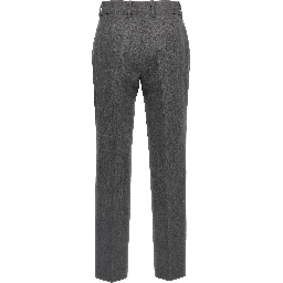 Gray Virgin Wool Dress Pants