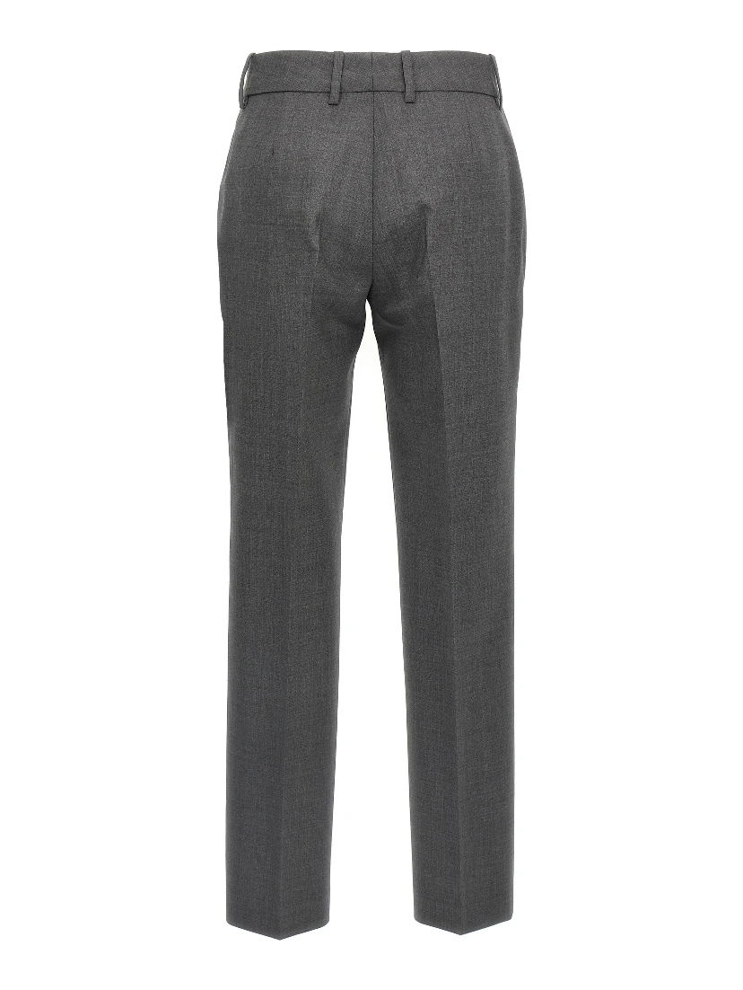 Gray Virgin Wool Dress Pants