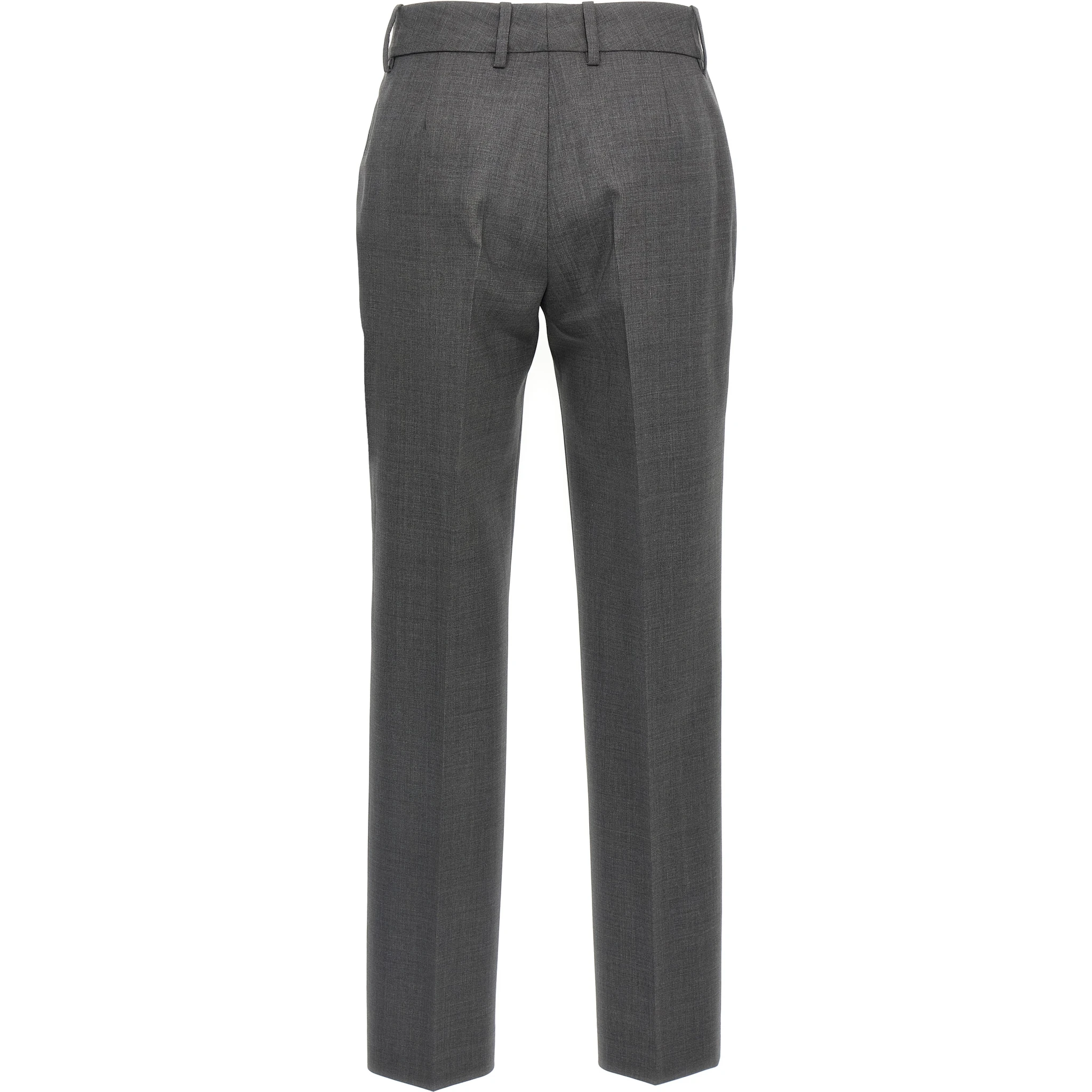 Gray Virgin Wool Dress Pants