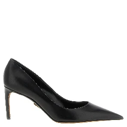 Black Calfskin High Heel Pumps