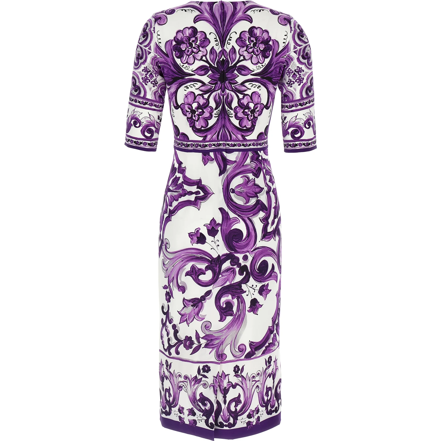 Purple Silk Midi Dress