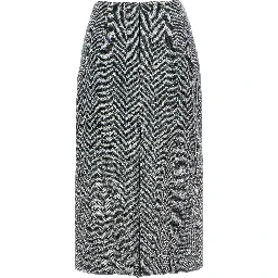 Gray Silk Midi Skirt