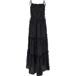 Gray Viscose Long Dress