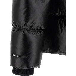 Black Polyamide Full-Length Jacket