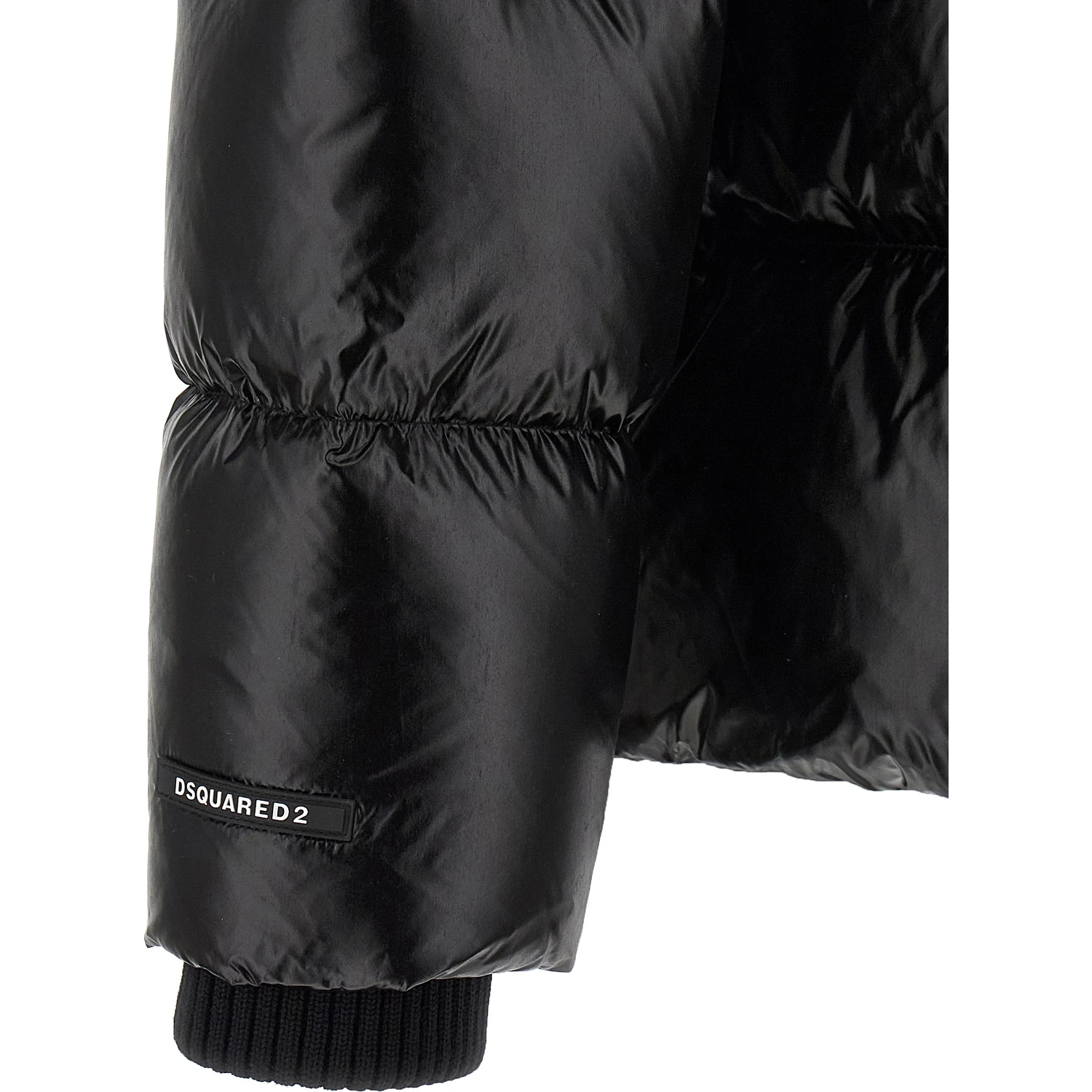 Black Polyamide Full-Length Jacket