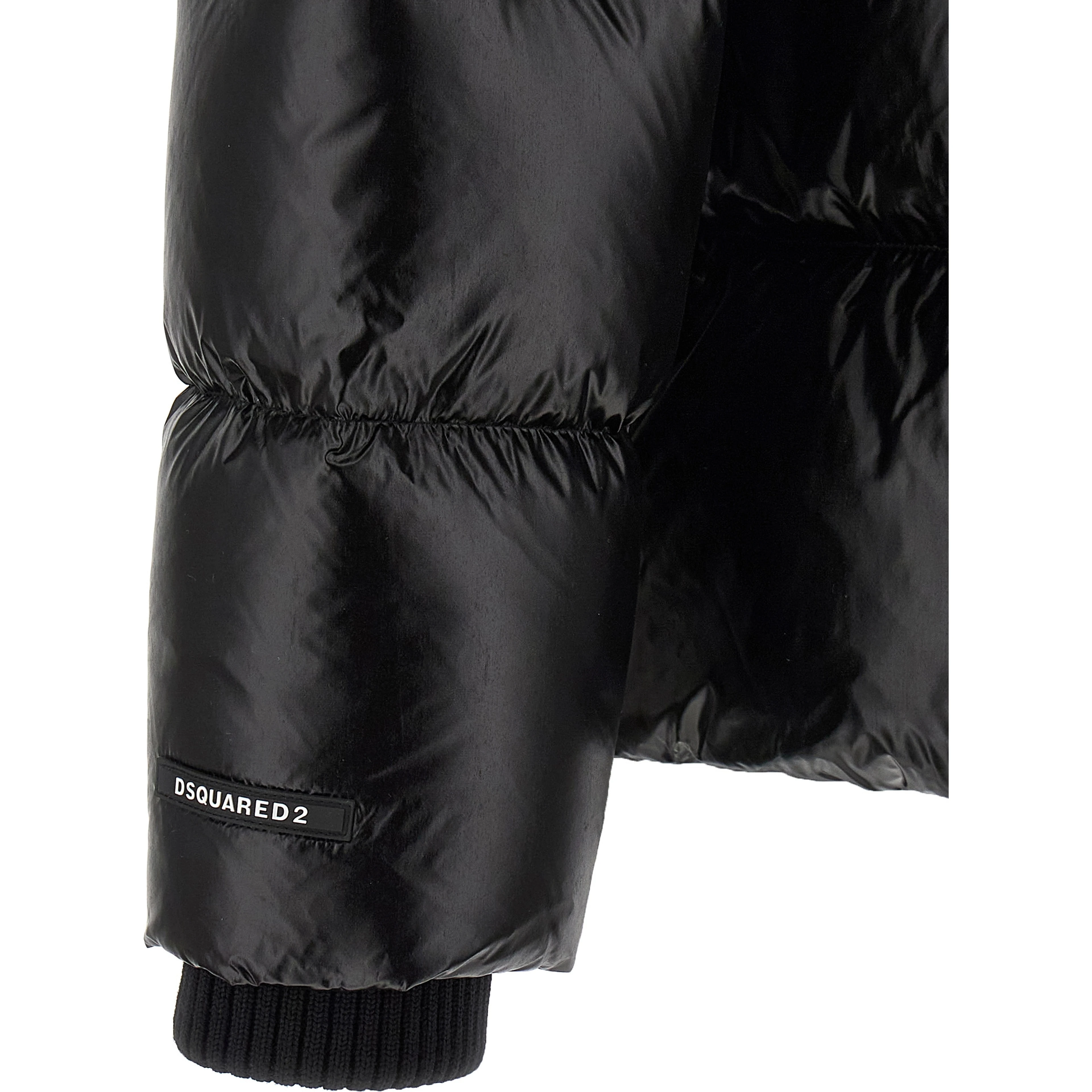Black Polyamide Full-Length Jacket