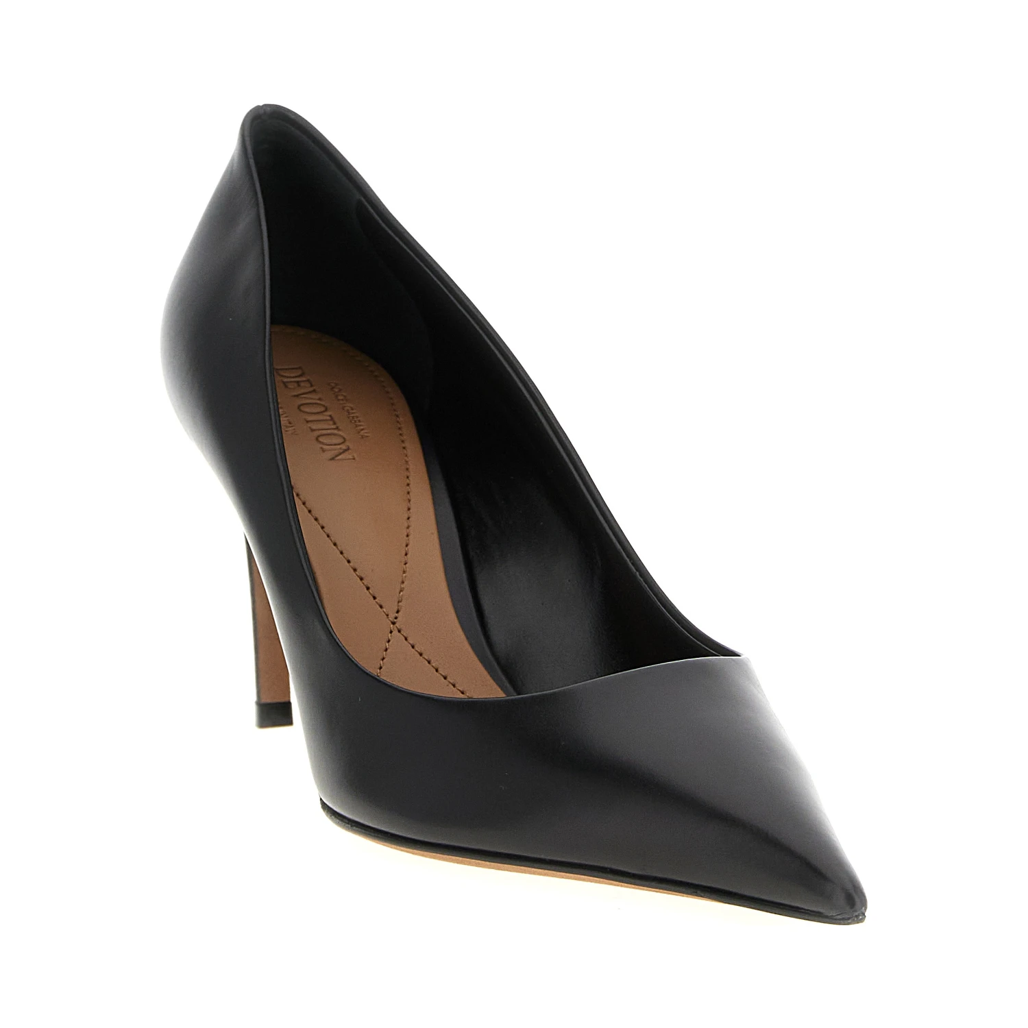 Black Calfskin High Heel Pumps