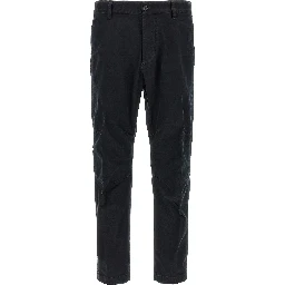 Black Cotton Chino Pants