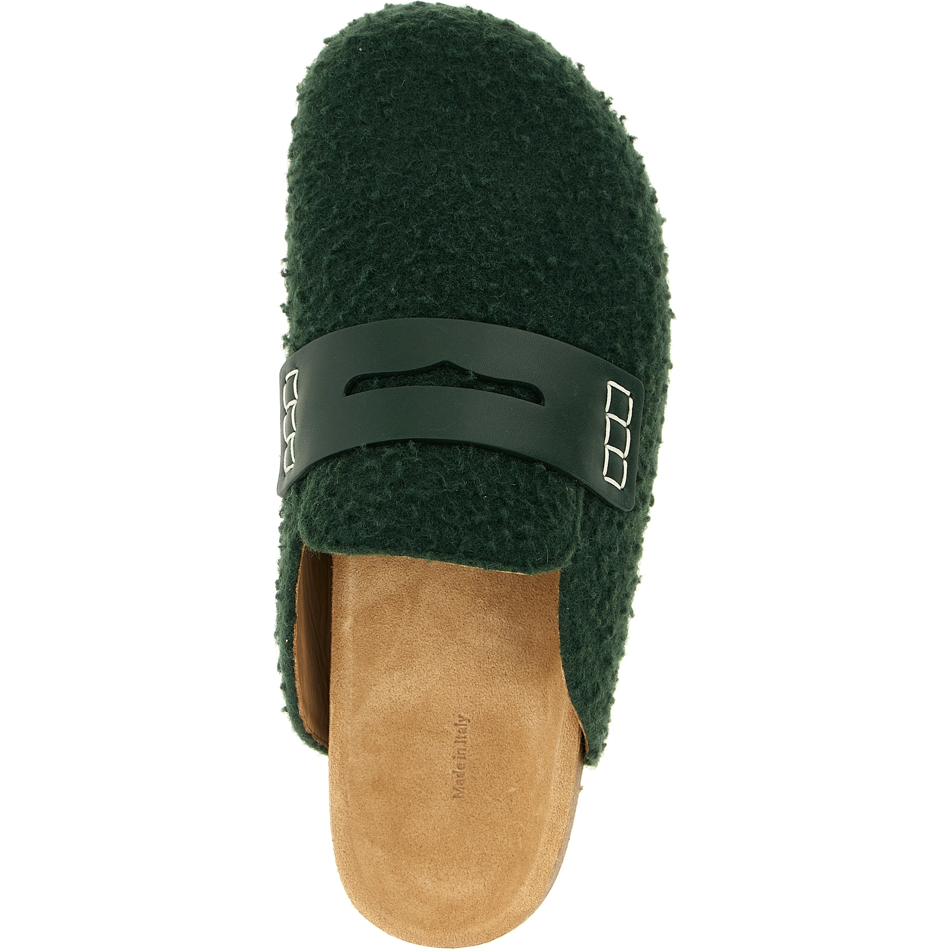 Bicolor Virgin Wool Slip-On Loafers