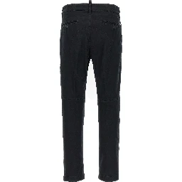 Black Cotton Chino Pants