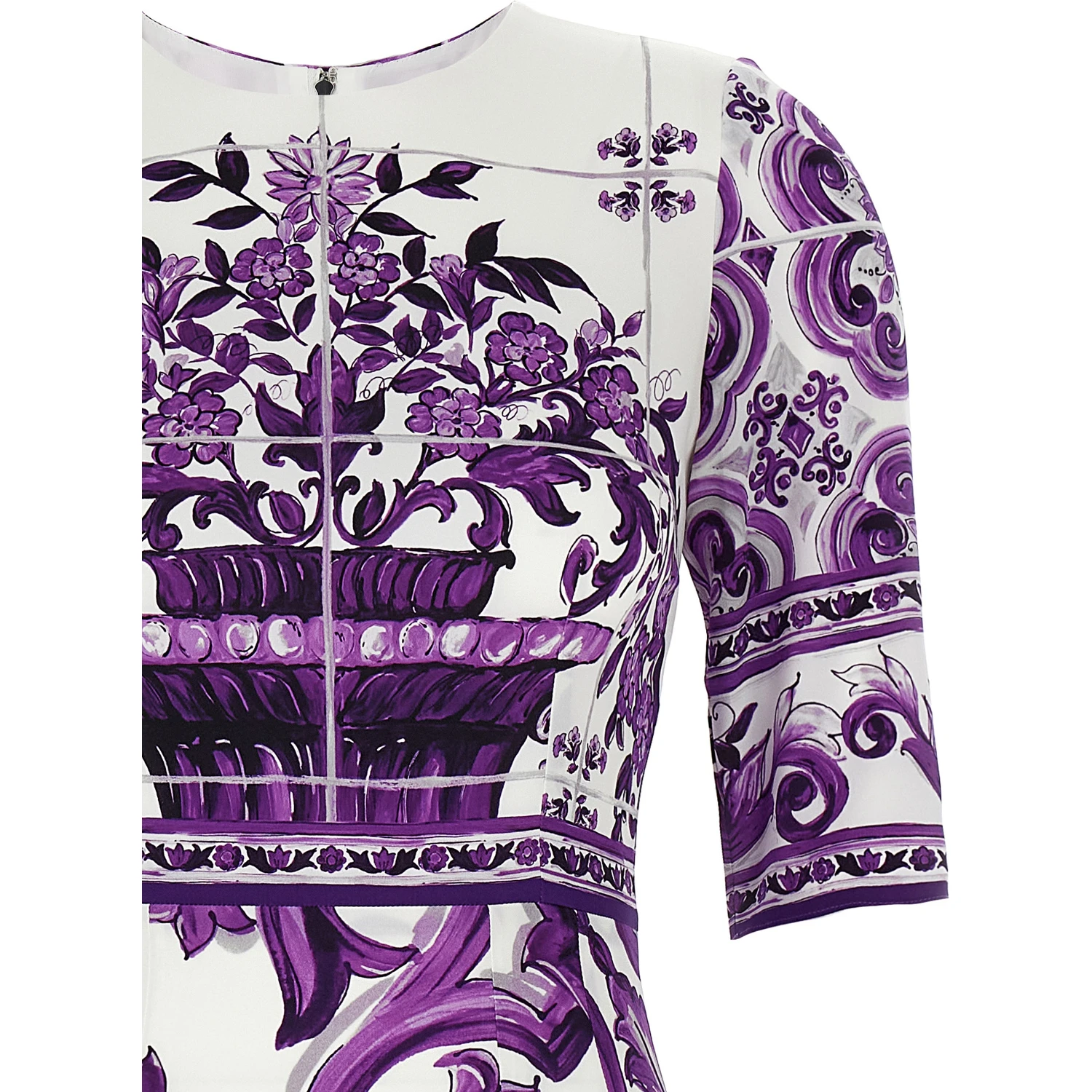 Purple Silk Midi Dress