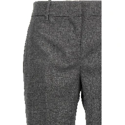 Gray Virgin Wool Dress Pants