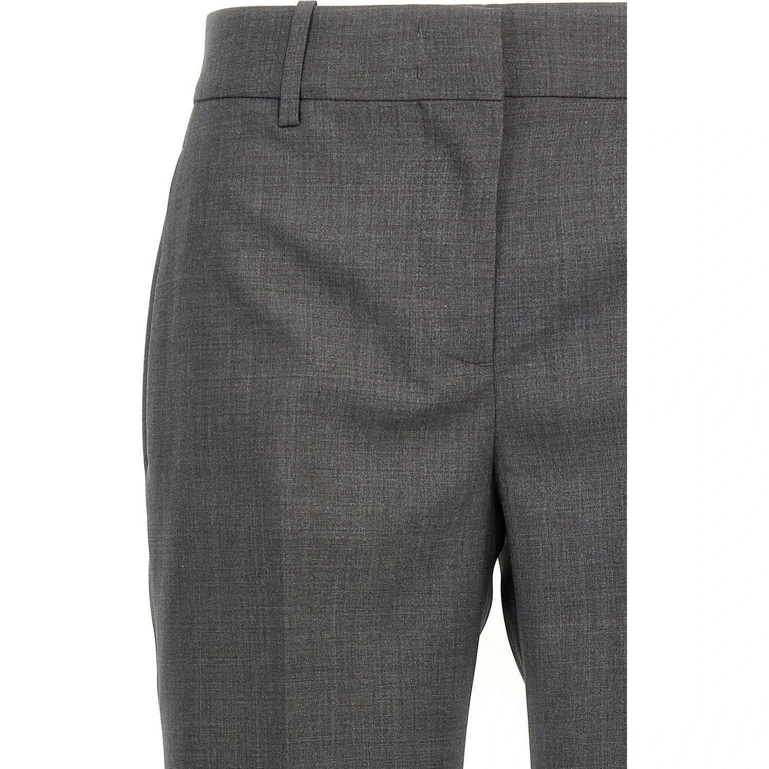 Gray Virgin Wool Dress Pants