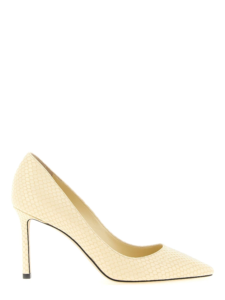 Bicolor Leather High Heel Pumps