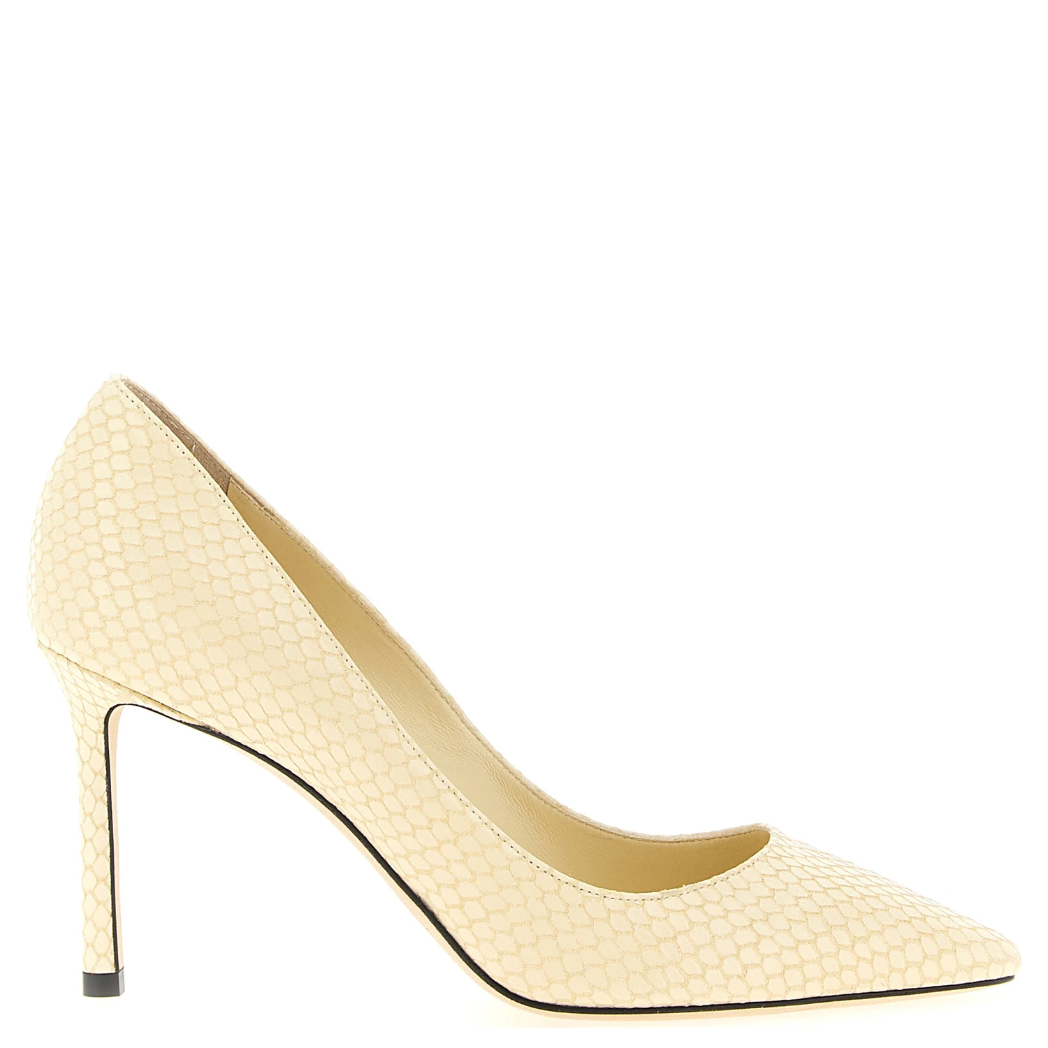 Bicolor Leather High Heel Pumps
