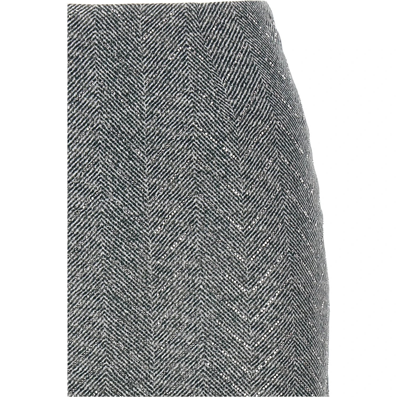 Gray Silk Midi Skirt