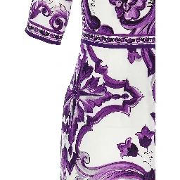 Purple Silk Midi Dress