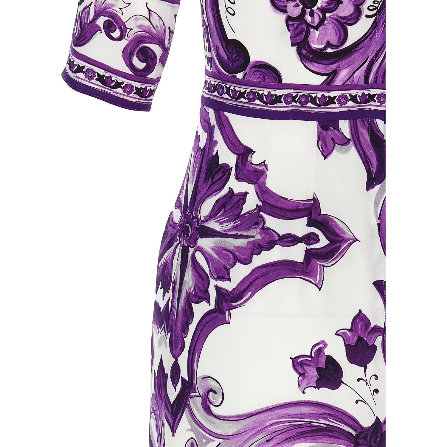 Purple Silk Midi Dress