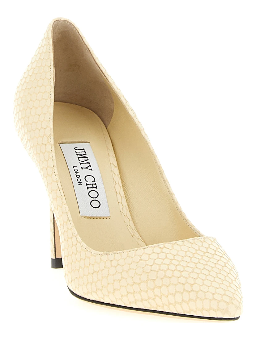 Bicolor Leather High Heel Pumps