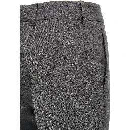 Gray Virgin Wool Dress Pants