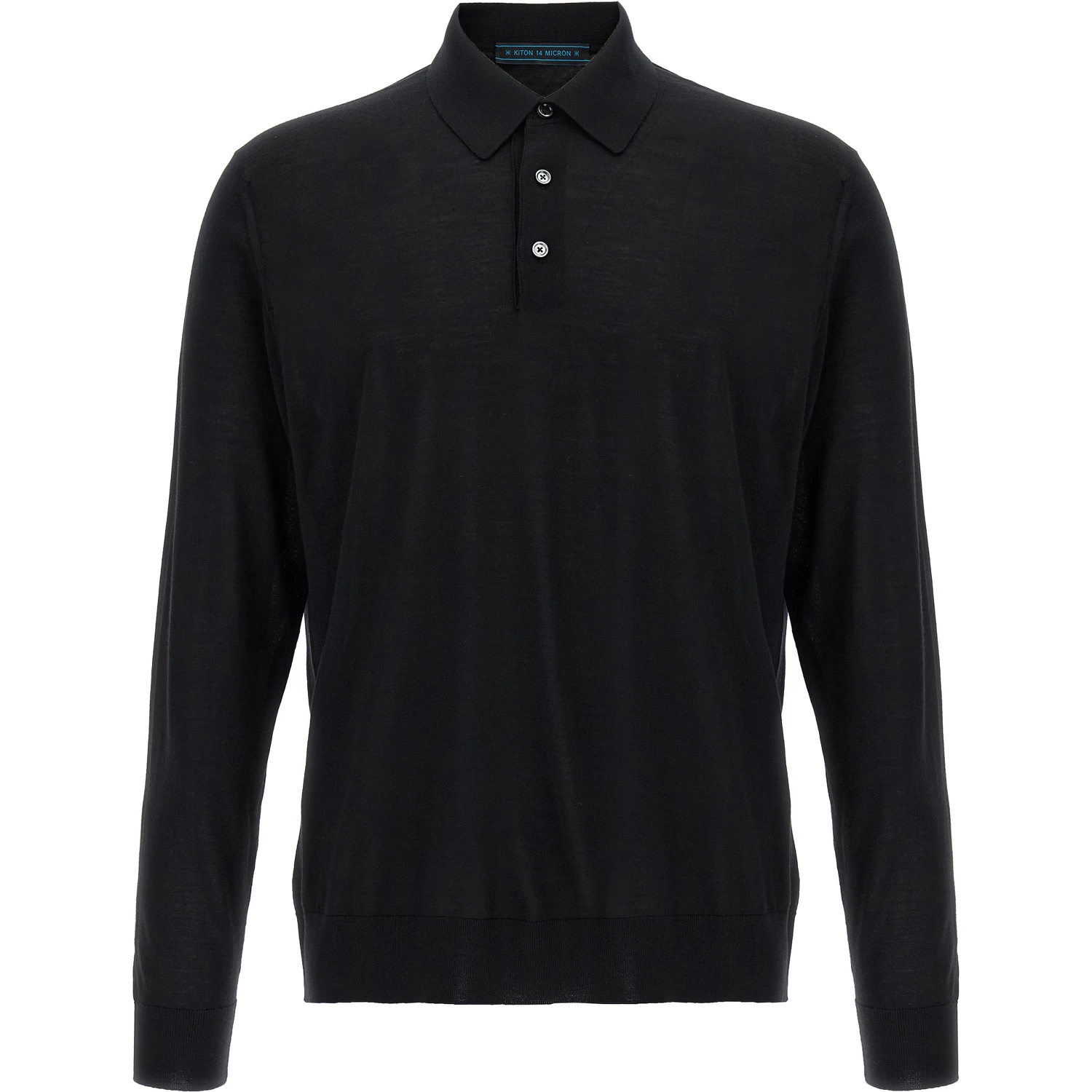 Black Wool Polo Shirt