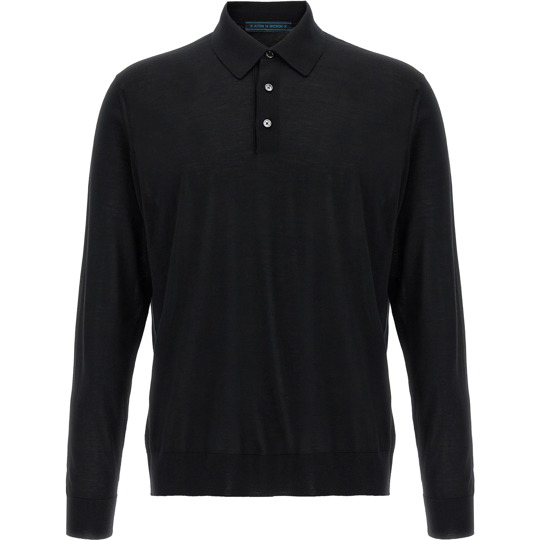 Black Wool Polo Shirt