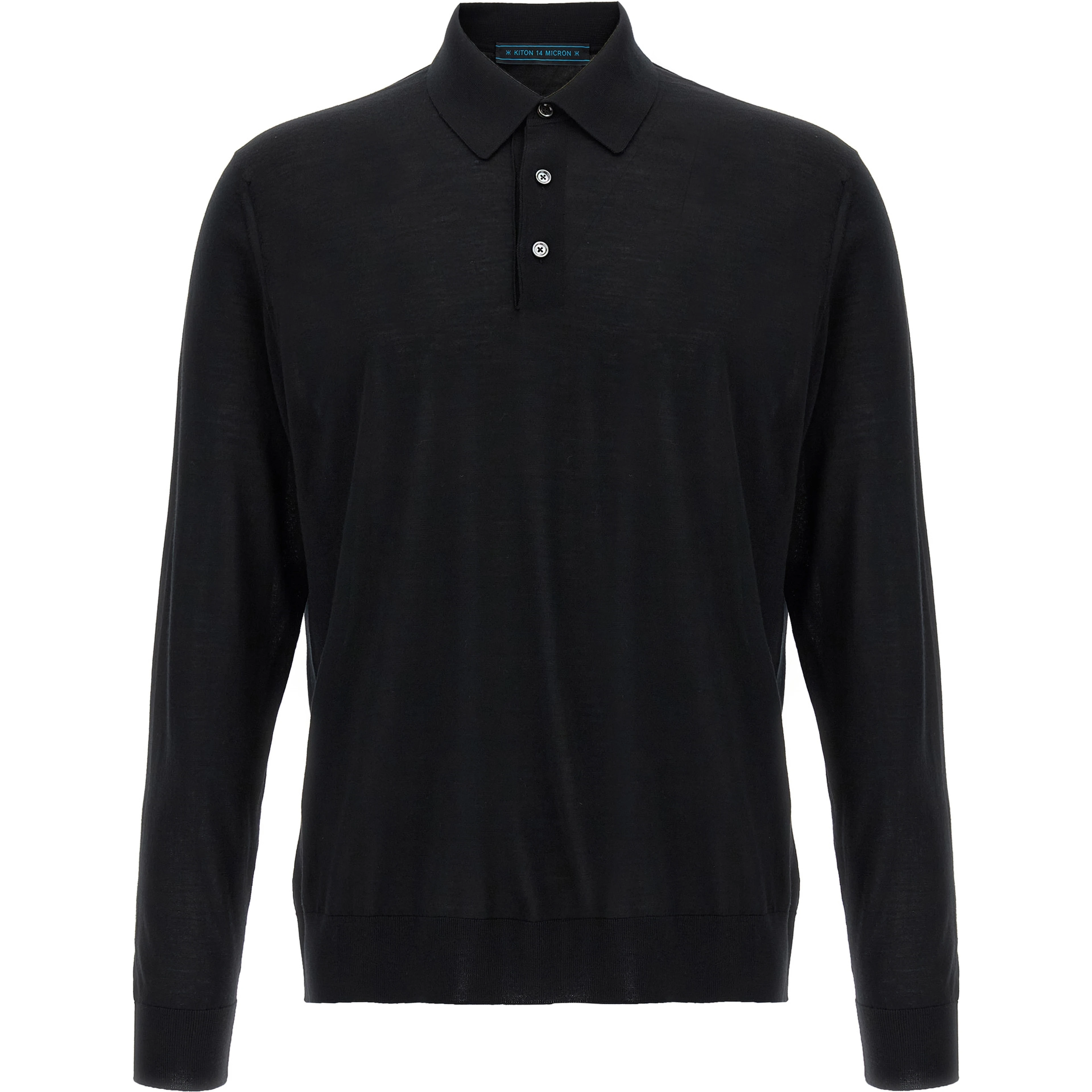 Black Wool Polo Shirt