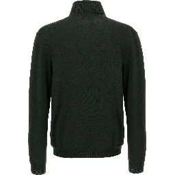 Bicolor Virgin Wool Cardigan