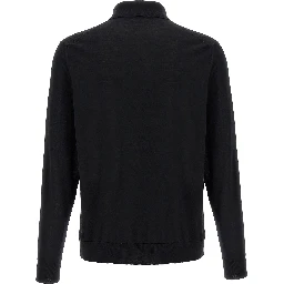 Black Wool Polo Shirt