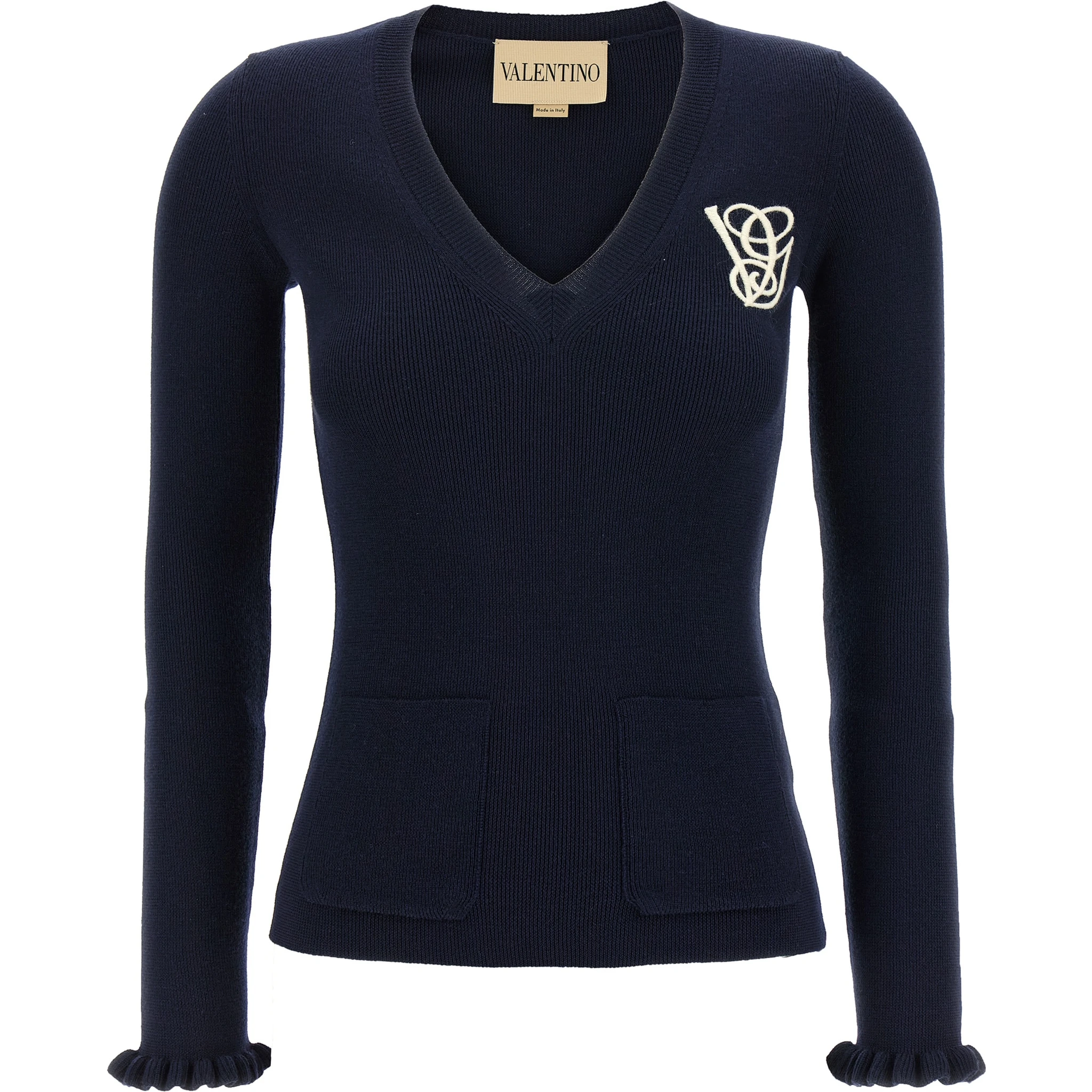 Blue Virgin Wool Cardigan