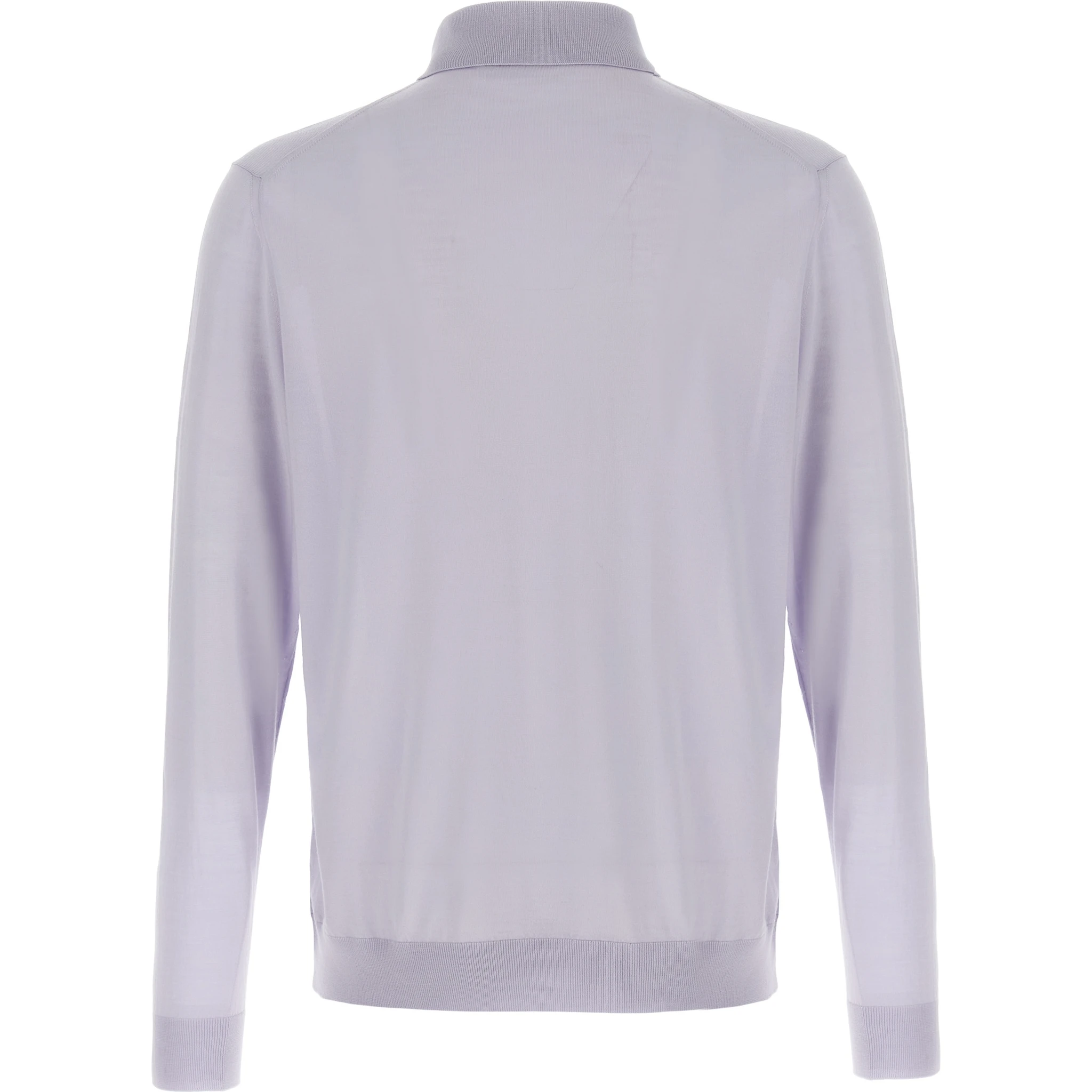 Blue Wool Polo Shirt