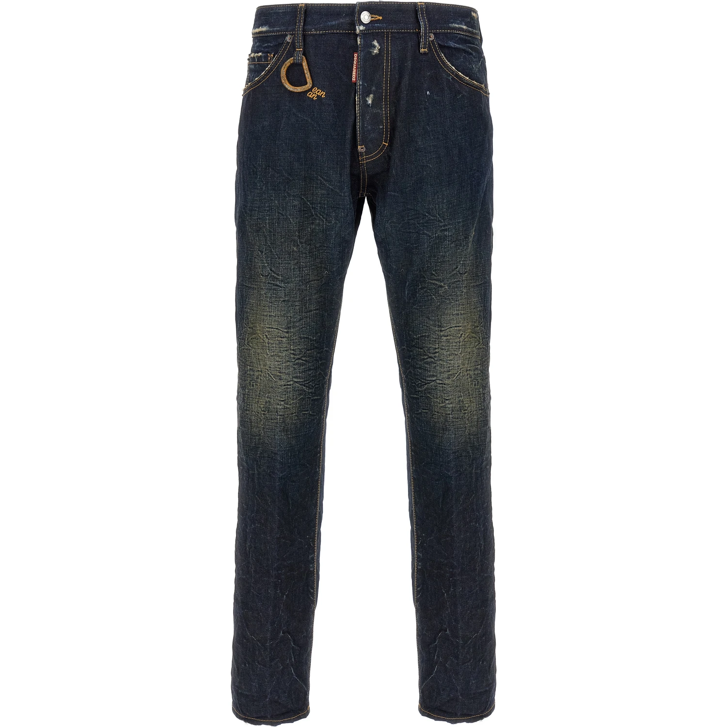 Blue Cotton Slim Fit Jeans