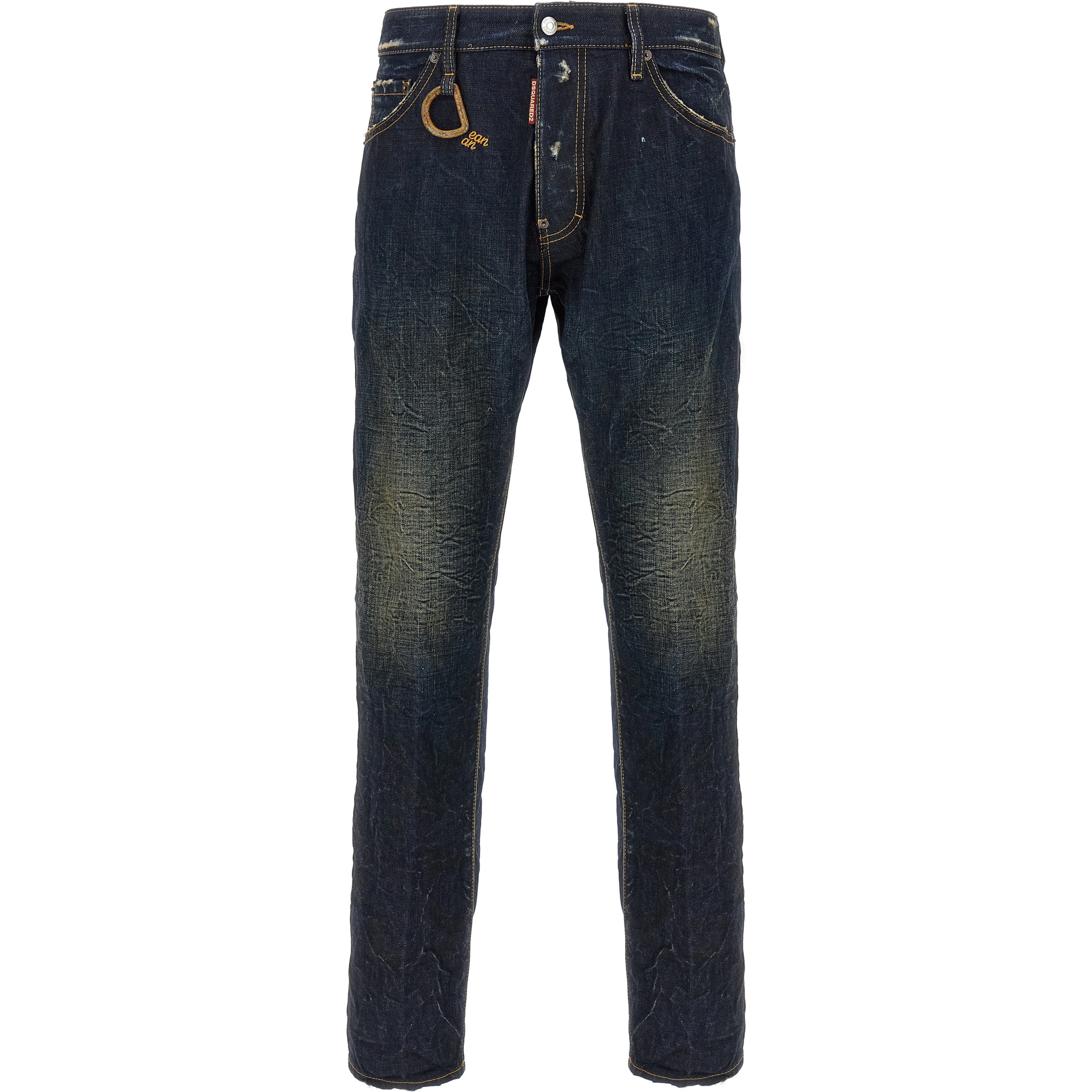 Blue Cotton Slim Fit Jeans