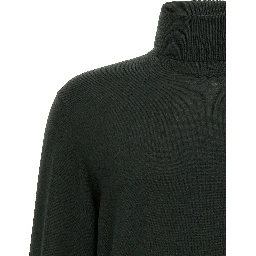 Bicolor Virgin Wool Cardigan