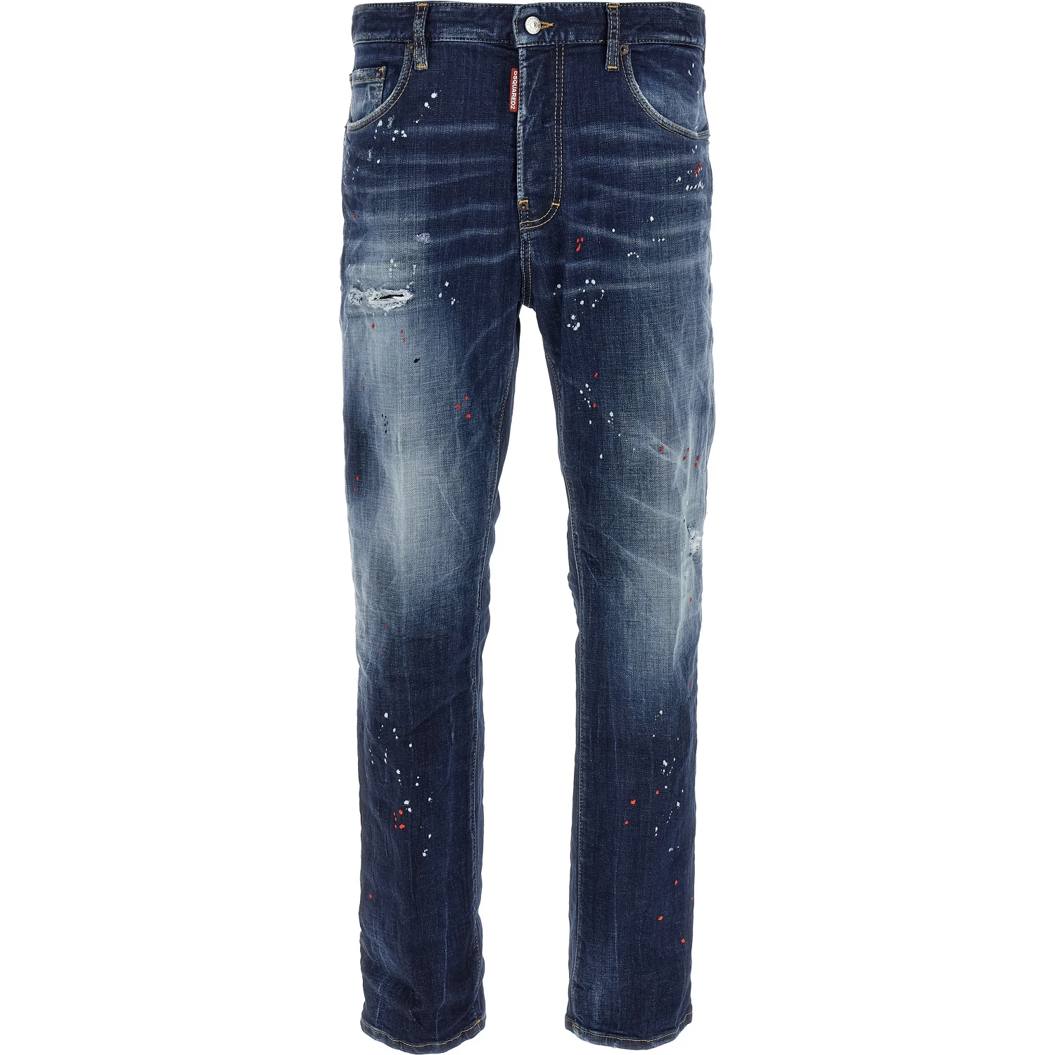 Blue Cotton Relaxed Fit Jeans