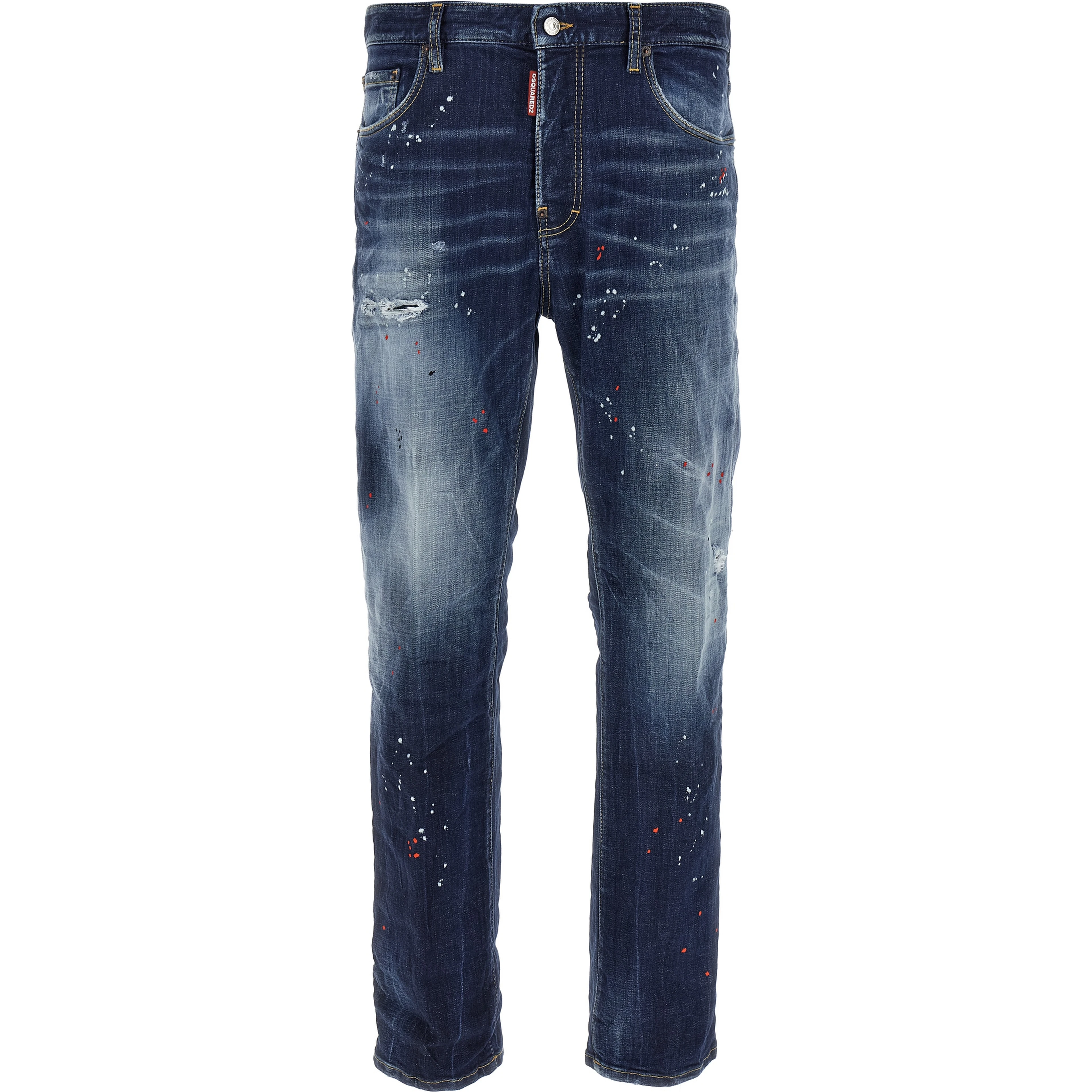 Blue Cotton Relaxed Fit Jeans