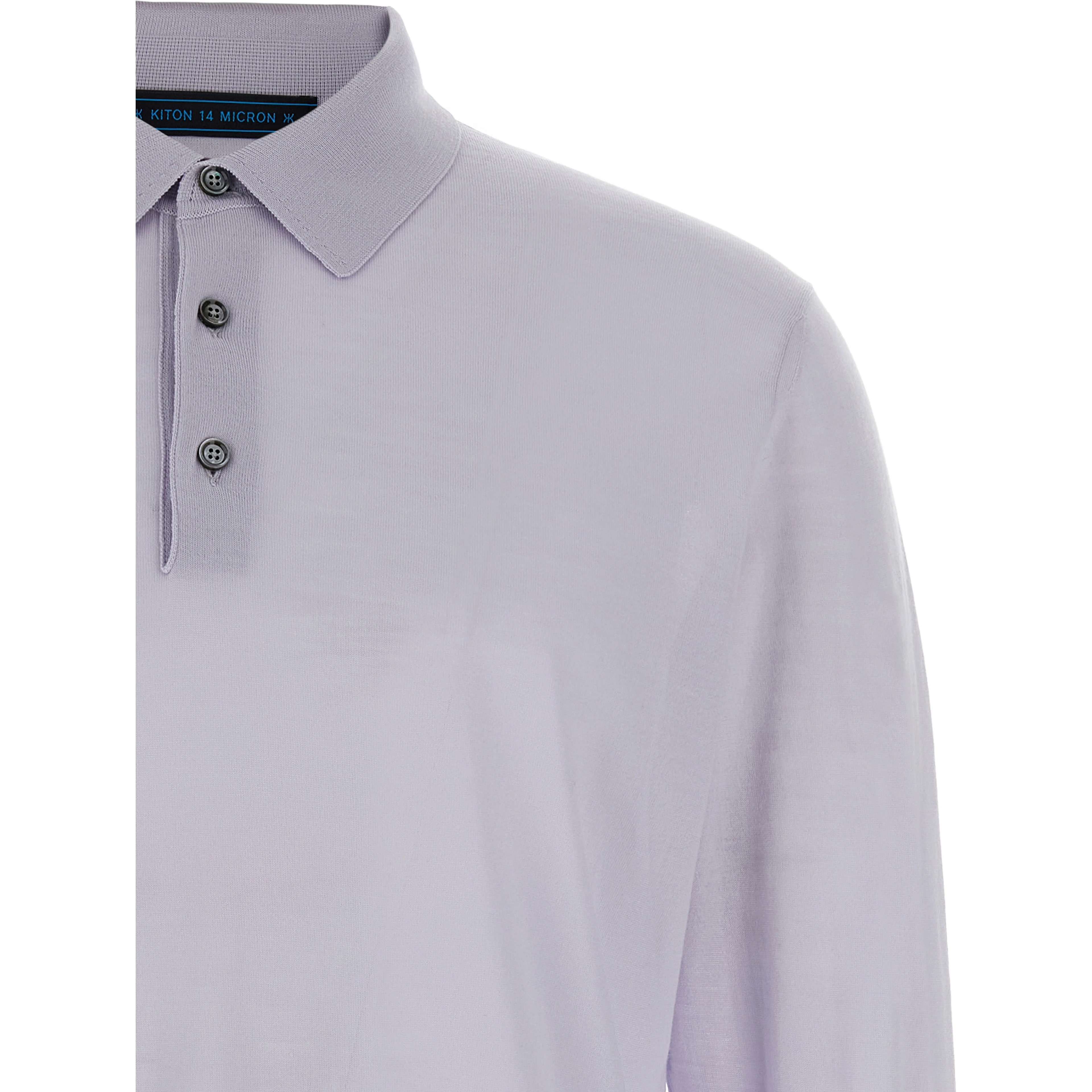 Blue Wool Polo Shirt