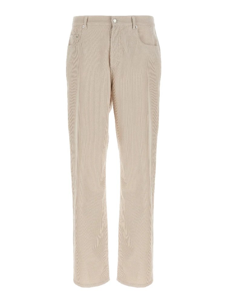 White Cotton Casual Pants