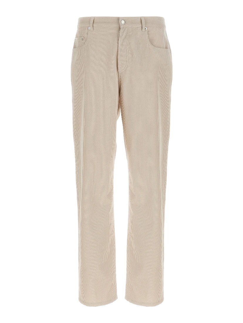 White Cotton Casual Pants