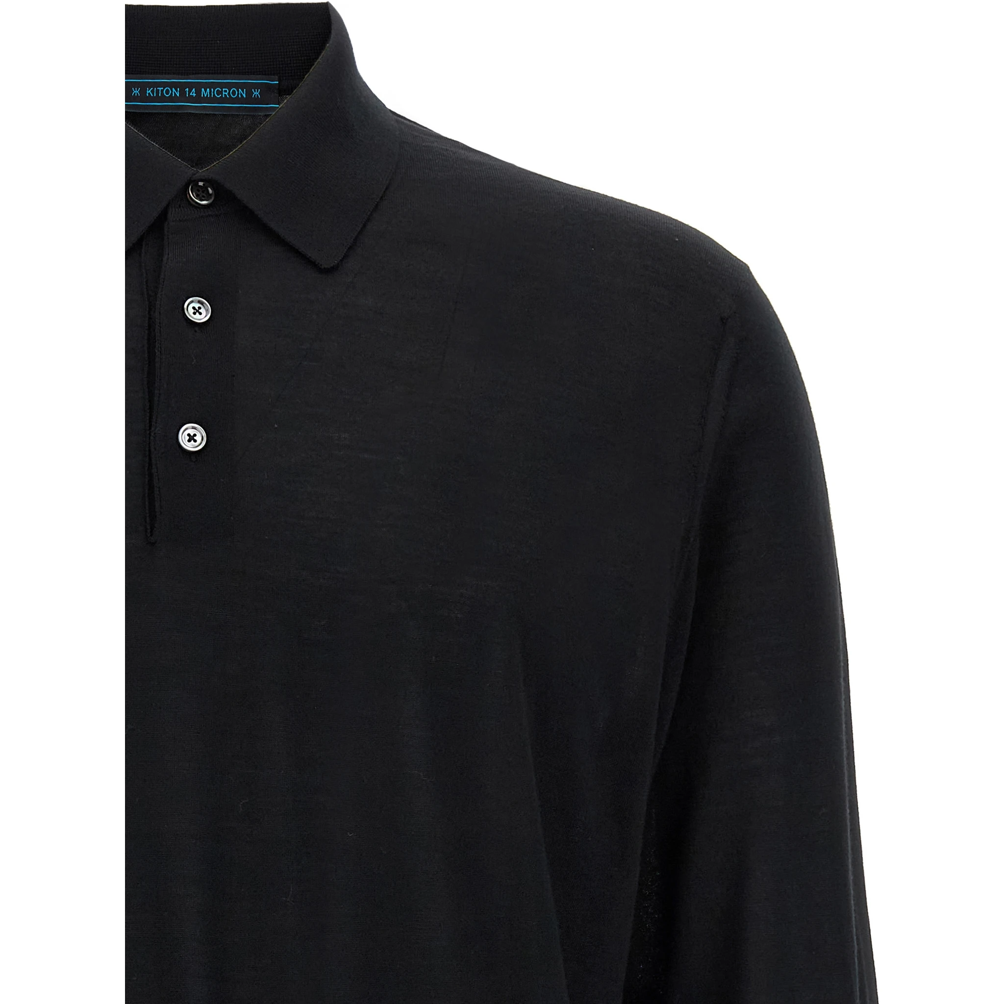 Black Wool Polo Shirt