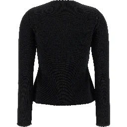 Black Virgin Wool Cardigan