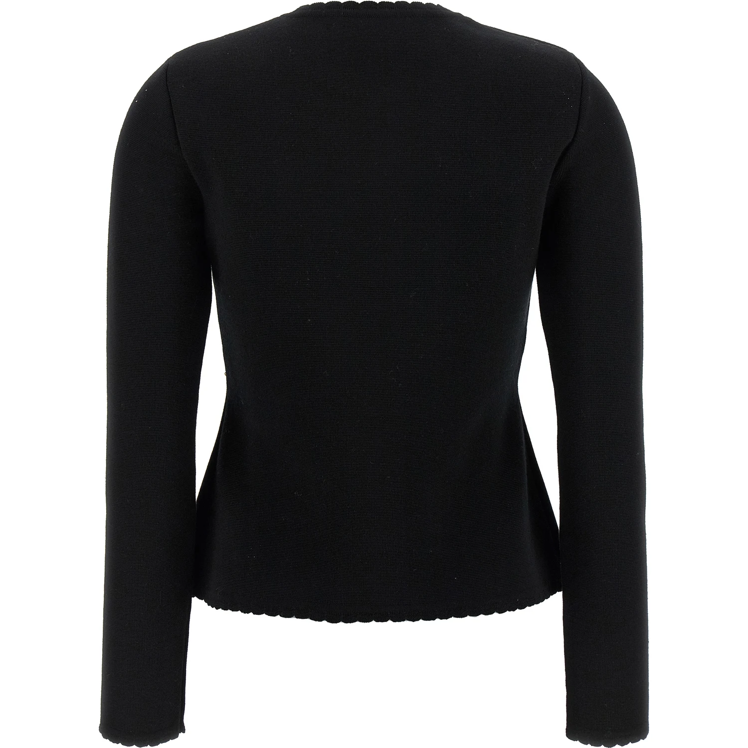 Black Virgin Wool Cardigan