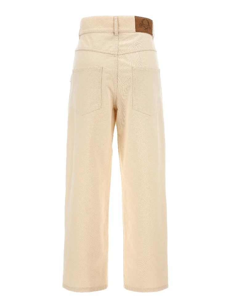 Beige Cotton Casual Pants alternative