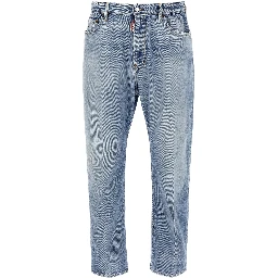 Blue Cotton Relaxed Fit Jeans